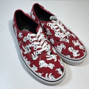 Vans Disney 101 Dalmatians Authentic Low Sneaker M 7 W 8.5 39 Skate Shoe Lace Up